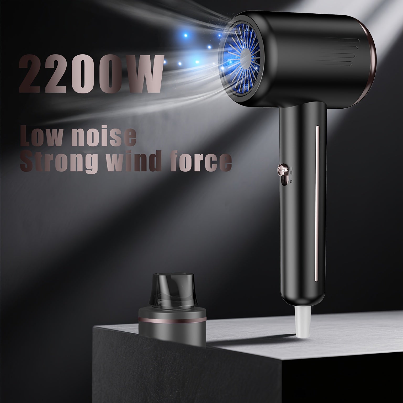 Sèche-cheveux professionnel robuste 2200 W, puissant, séchage rapide, faible bruit
